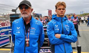 Aron in action with Alpine in Monza opening practice