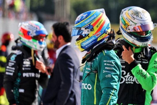 Fernando Alonso (ESP) Aston Martin F1 Team in qualifying parc ferme.
06.09.2025. Formula 1 World Championship, Rd 16, Italian Grand Prix, Monza, Italy, Qualifying Day.
- www.xpbimages.com, EMail: requests@xpbimages.com © Copyright: Charniaux / XPB Images