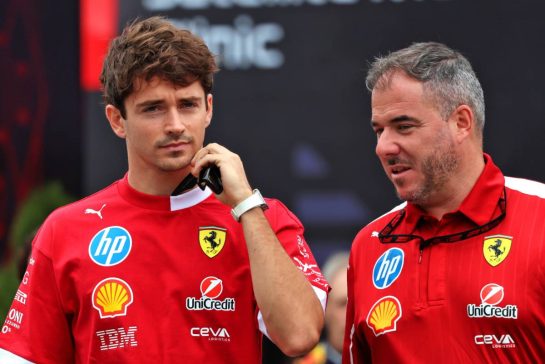 Charles Leclerc (MON) Ferrari.
18.09.2025. Formula 1 World Championship, Rd 17, Azerbaijan Grand Prix, Baku Street Circuit, Azerbaijan, Preparation Day.
- www.xpbimages.com, EMail: requests@xpbimages.com © Copyright: Rew / XPB Images