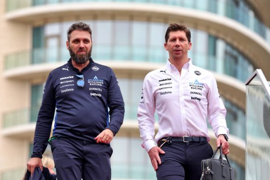 James Vowles (GBR) Atlassian Williams Racing Team Principal (Right).
18.09.2025. Formula 1 World Championship, Rd 17, Azerbaijan Grand Prix, Baku Street Circuit, Azerbaijan, Preparation Day.
- www.xpbimages.com, EMail: requests@xpbimages.com © Copyright: Bearne / XPB Images