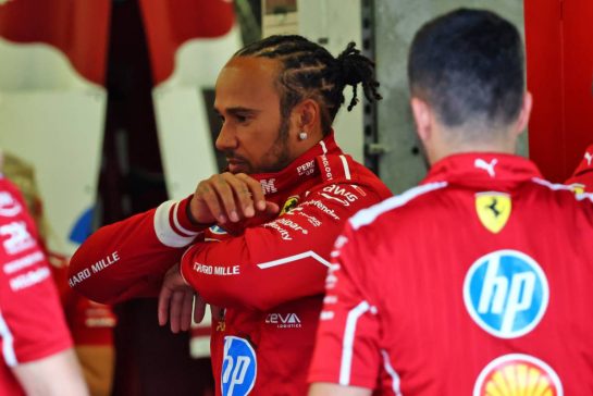 Lewis Hamilton (GBR) Ferrari.
18.09.2025. Formula 1 World Championship, Rd 17, Azerbaijan Grand Prix, Baku Street Circuit, Azerbaijan, Preparation Day.
- www.xpbimages.com, EMail: requests@xpbimages.com © Copyright: Batchelor / XPB Images