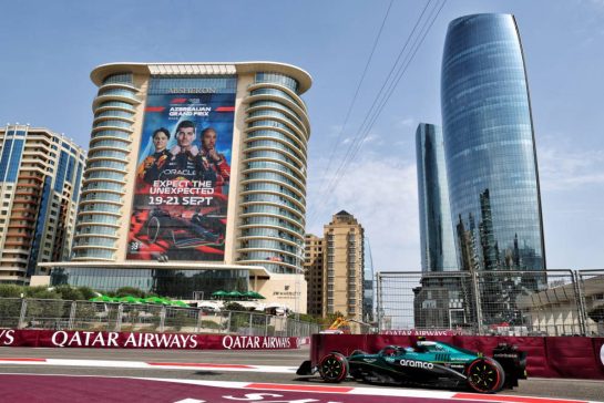 Fernando Alonso (ESP) Aston Martin F1 Team AMR25.
19.09.2025. Formula 1 World Championship, Rd 17, Azerbaijan Grand Prix, Baku Street Circuit, Azerbaijan, Practice Day.
- www.xpbimages.com, EMail: requests@xpbimages.com © Copyright: Batchelor / XPB Images