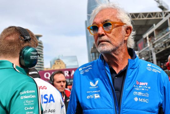 Flavio Briatore (ITA) Alpine F1 Team Executive Advisor on the grid.
21.09.2025. Formula 1 World Championship, Rd 17, Azerbaijan Grand Prix, Baku Street Circuit, Azerbaijan, Race Day.
- www.xpbimages.com, EMail: requests@xpbimages.com © Copyright: Batchelor / XPB Images