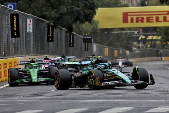 Fernando Alonso (ESP) Aston Martin F1 Team AMR25.
21.09.2025. Formula 1 World Championship, Rd 17, Azerbaijan Grand Prix, Baku Street Circuit, Azerbaijan, Race Day.
- www.xpbimages.com, EMail: requests@xpbimages.com © Copyright: Charniaux / XPB Images