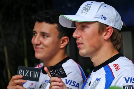 Liam Lawson (NZL) Racing Bulls and Isack Hadjar (FRA) Racing Bulls.
02.10.2025. Formula 1 World Championship, Rd 18, Singapore Grand Prix, Marina Bay Street Circuit, Singapore, Preparation Day.
- www.xpbimages.com, EMail: requests@xpbimages.com © Copyright: Batchelor / XPB Images