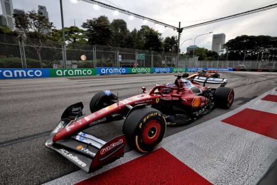 Charles Leclerc (MON) Ferrari SF-25.
04.10.2025. Formula 1 World Championship, Rd 18, Singapore Grand Prix, Marina Bay Street Circuit, Singapore, Qualifying Day.
- www.xpbimages.com, EMail: requests@xpbimages.com © Copyright: Rew / XPB Images