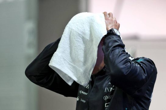 George Russell (GBR) Mercedes AMG F1 in qualifying parc ferme.
04.10.2025. Formula 1 World Championship, Rd 18, Singapore Grand Prix, Marina Bay Street Circuit, Singapore, Qualifying Day.
- www.xpbimages.com, EMail: requests@xpbimages.com © Copyright: Rew / XPB Images