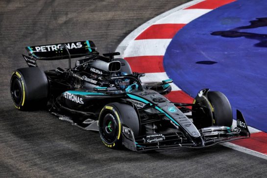 George Russell (GBR) Mercedes AMG F1 W16.
05.10.2025. Formula 1 World Championship, Rd 18, Singapore Grand Prix, Marina Bay Street Circuit, Singapore, Race Day.
- www.xpbimages.com, EMail: requests@xpbimages.com © Copyright: Moy / XPB Images