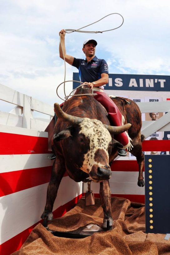 Pierre Gasly (FRA) Alpine F1 Team - Paddock Rodeo.
16.10.2025. Formula 1 World Championship, Rd 19, United States Grand Prix, Austin, Texas, USA, Preparation Day.
- www.xpbimages.com, EMail: requests@xpbimages.com © Copyright: Rew / XPB Images