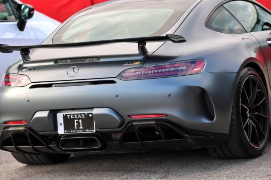 Circuit atmosphere - Mercedes AMG GTR.
17.10.2025. Formula 1 World Championship, Rd 19, United States Grand Prix, Austin, Texas, USA, Sprint Qualifying Day
- www.xpbimages.com, EMail: requests@xpbimages.com © Copyright: Batchelor / XPB Images