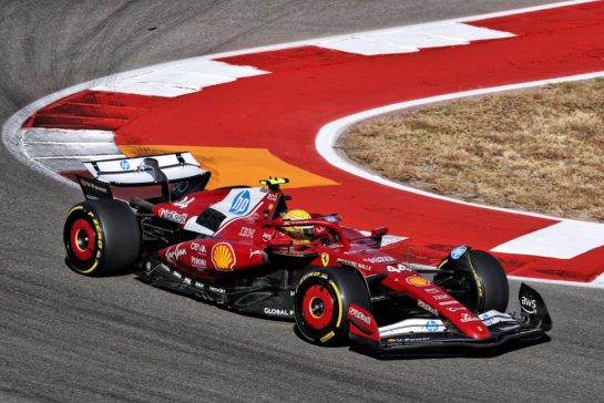 Lewis Hamilton (GBR) Ferrari SF-25.
18.10.2025. Formula 1 World Championship, Rd 19, United States Grand Prix, Austin, Texas, USA, Sprint and Qualifying Day.
- www.xpbimages.com, EMail: requests@xpbimages.com © Copyright: Moy / XPB Images