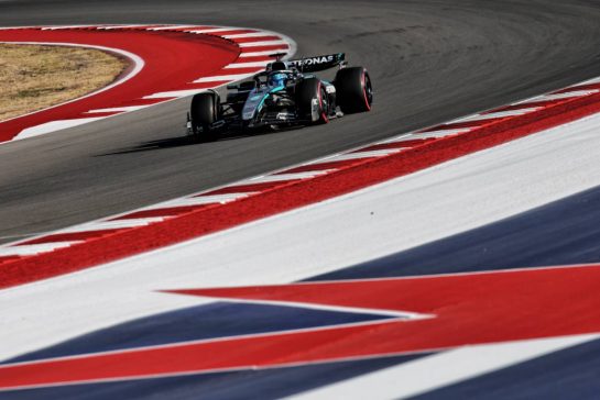 George Russell (GBR) Mercedes AMG F1 W16.
18.10.2025. Formula 1 World Championship, Rd 19, United States Grand Prix, Austin, Texas, USA, Sprint and Qualifying Day.
- www.xpbimages.com, EMail: requests@xpbimages.com © Copyright: Moy / XPB Images