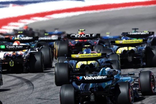 Franco Colapinto (ARG) Alpine F1 Team A525 at the start of the race.
19.10.2025. Formula 1 World Championship, Rd 19, United States Grand Prix, Austin, Texas, USA, Race Day.
- www.xpbimages.com, EMail: requests@xpbimages.com © Copyright: Coates / XPB Images