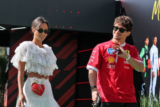 (L to R): Alexandra Saint Mleux (ITA) with her boyfriend Charles Leclerc (MON) Ferrari.
24.10.2025. Formula 1 World Championship, Rd 20, Mexican Grand Prix, Mexico City, Mexico, Practice Day.
- www.xpbimages.com, EMail: requests@xpbimages.com © Copyright: Moy / XPB Images