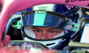 Aron and Maini in action with Alpine in Abu Dhabi