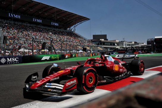 Charles Leclerc (MON) Ferrari SF-25.
25.10.2025. Formula 1 World Championship, Rd 20, Mexican Grand Prix, Mexico City, Mexico, Qualifying Day.
- www.xpbimages.com, EMail: requests@xpbimages.com © Copyright: Charniaux / XPB Images