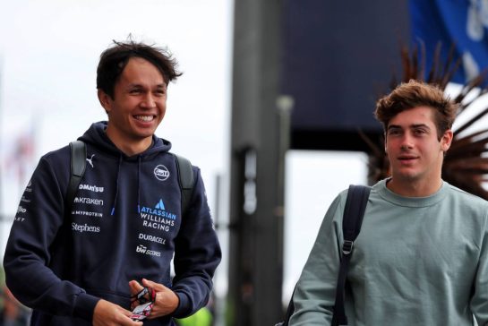 (L to R): Alexander Albon (THA) Atlassian Williams Racing with Franco Colapinto (ARG) Alpine F1 Team.
06.11.2025. Formula 1 World Championship, Rd 21, Brazilian Grand Prix, Sao Paulo, Brazil, Preparation Day.
- www.xpbimages.com, EMail: requests@xpbimages.com © Copyright: Rew / XPB Images