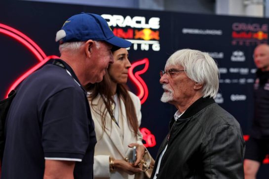 (L to R): Keith Sutton (GBR) with Bernie Ecclestone (GBR).
06.11.2025. Formula 1 World Championship, Rd 21, Brazilian Grand Prix, Sao Paulo, Brazil, Preparation Day.
- www.xpbimages.com, EMail: requests@xpbimages.com © Copyright: Rew / XPB Images