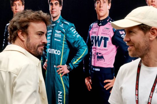 (L to R): Fernando Alonso (ESP) Aston Martin F1 Team and Sebastian Vettel (GER).
06.11.2025. Formula 1 World Championship, Rd 21, Brazilian Grand Prix, Sao Paulo, Brazil, Preparation Day.
- www.xpbimages.com, EMail: requests@xpbimages.com © Copyright: Coates / XPB Images