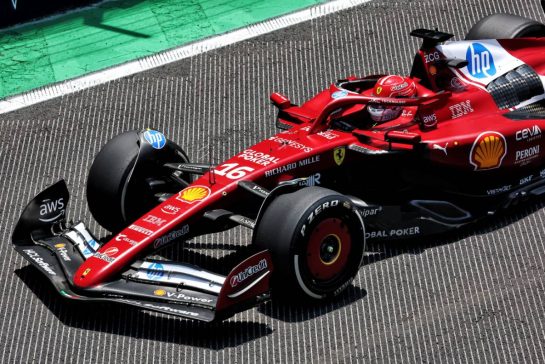Charles Leclerc (MON) Ferrari SF-25 - drainage grooves in the track.
07.11.2025. Formula 1 World Championship, Rd 21, Brazilian Grand Prix, Sao Paulo, Brazil, Sprint Qualifying Day.
- www.xpbimages.com, EMail: requests@xpbimages.com © Copyright: Batchelor / XPB Images