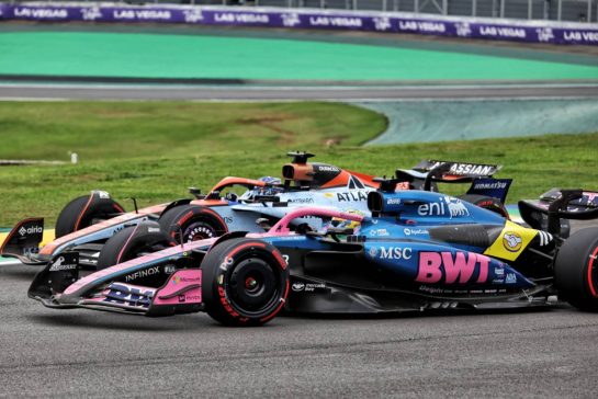 Pierre Gasly (FRA) Alpine F1 Team A525 and Alexander Albon (THA) Atlassian Williams Racing FW47.
08.11.2025. Formula 1 World Championship, Rd 21, Brazilian Grand Prix, Sao Paulo, Brazil, Sprint and Qualifying Day.
- www.xpbimages.com, EMail: requests@xpbimages.com © Copyright: Rew / XPB Images