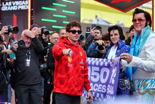Charles Leclerc (MON) Ferrari.
19.11.2025. Formula 1 World Championship, Rd 22, Las Vegas Grand Prix, Las Vegas, Nevada, USA, Preparation Day.
- www.xpbimages.com, EMail: requests@xpbimages.com © Copyright: Moy / XPB Images