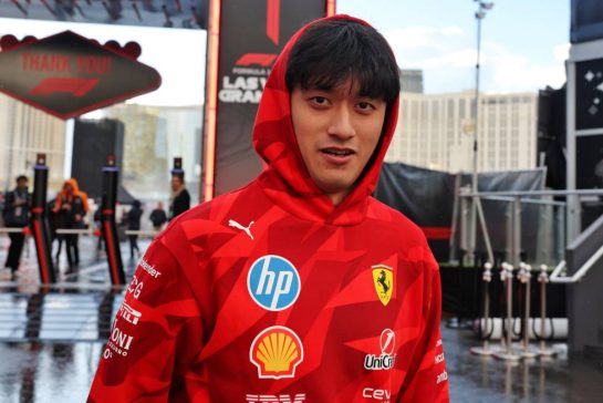 Zhou Guanyu (CHN) Ferrari Reserve Driver.
19.11.2025. Formula 1 World Championship, Rd 22, Las Vegas Grand Prix, Las Vegas, Nevada, USA, Preparation Day.
- www.xpbimages.com, EMail: requests@xpbimages.com © Copyright: Bearne / XPB Images