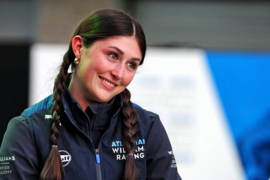 Lia Block (USA) Atlassian Williams Racing Academy Driver.
19.11.2025. Formula 1 World Championship, Rd 22, Las Vegas Grand Prix, Las Vegas, Nevada, USA, Preparation Day.
- www.xpbimages.com, EMail: requests@xpbimages.com © Copyright: Bearne / XPB Images