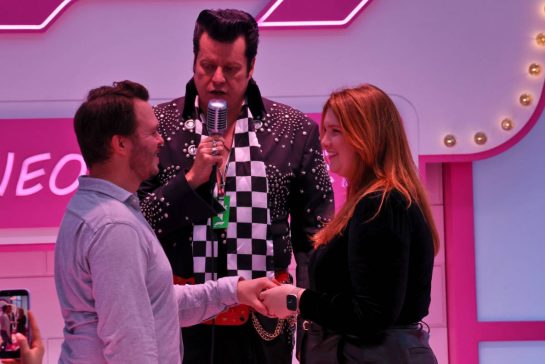 Circuit atmosphere - a wedding in the paddock Pink Chapel.
20.11.2025. Formula 1 World Championship, Rd 22, Las Vegas Grand Prix, Las Vegas, Nevada, USA, Practice Day
- www.xpbimages.com, EMail: requests@xpbimages.com © Copyright: Batchelor / XPB Images