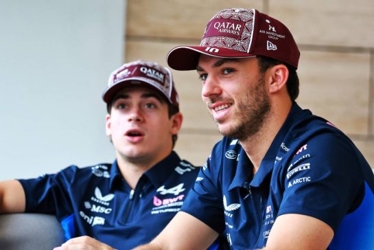 Pierre Gasly (FRA) Alpine F1 Team and Franco Colapinto (ARG) Alpine F1 Team.
27.11.2025. Formula 1 World Championship, Rd 23, Qatar Grand Prix, Doha, Qatar, Preparation Day.
- www.xpbimages.com, EMail: requests@xpbimages.com © Copyright: Moy / XPB Images