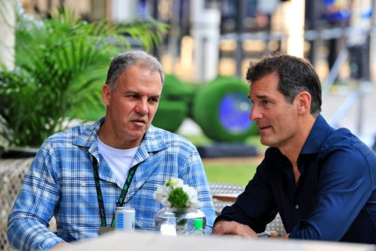 (L to R): Chris Piastri (AUS) father of Oscar Piastri (AUS) McLaren, with Mark Webber (AUS) Channel 4 Presenter / Driver Manager.
29.11.2025. Formula 1 World Championship, Rd 23, Qatar Grand Prix, Doha, Qatar, Sprint and Qualifying Day.
- www.xpbimages.com, EMail: requests@xpbimages.com © Copyright: Moy / XPB Images