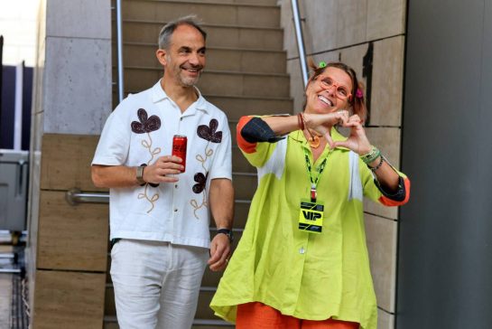 (L to R): Adam Norris (GBR) with Cisca Wauman (BEL), parents of Lando Norris (GBR) McLaren.
29.11.2025. Formula 1 World Championship, Rd 23, Qatar Grand Prix, Doha, Qatar, Sprint and Qualifying Day.
- www.xpbimages.com, EMail: requests@xpbimages.com © Copyright: Moy / XPB Images
