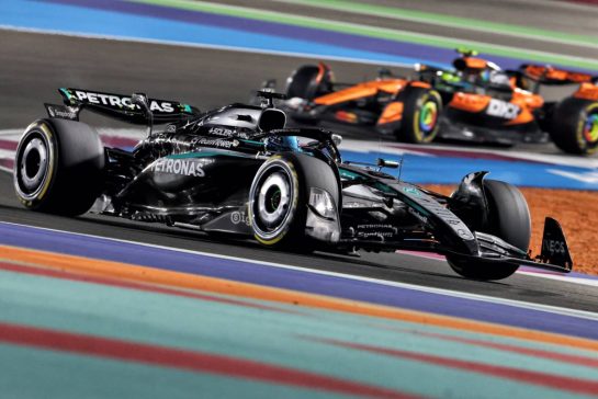 George Russell (GBR) Mercedes AMG F1 W16.
29.11.2025. Formula 1 World Championship, Rd 23, Qatar Grand Prix, Doha, Qatar, Sprint and Qualifying Day.
- www.xpbimages.com, EMail: requests@xpbimages.com © Copyright: Charniaux / XPB Images