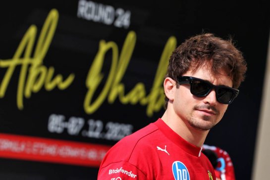 Charles Leclerc (MON) Ferrari.
04.12.2025. Formula 1 World Championship, Rd 24, Abu Dhabi Grand Prix, Yas Marina Circuit, Abu Dhabi, Preparation Day.
- www.xpbimages.com, EMail: requests@xpbimages.com © Copyright: Bearne / XPB Images
