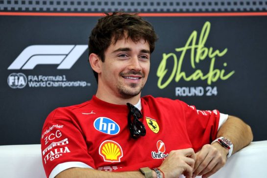 Charles Leclerc (MON) Ferrari in the FIA Press Conference.
04.12.2025. Formula 1 World Championship, Rd 24, Abu Dhabi Grand Prix, Yas Marina Circuit, Abu Dhabi, Preparation Day.
- www.xpbimages.com, EMail: requests@xpbimages.com © Copyright: Bearne / XPB Images
