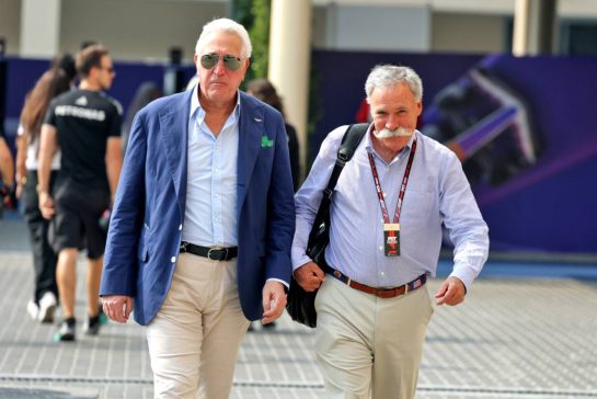 (L to R): Lawrence Stroll (CDN) Aston Martin F1 Team Investor with Chase Carey (USA) Liberty Media Executive Committee Board Member.
06.12.2025. Formula 1 World Championship, Rd 24, Abu Dhabi Grand Prix, Yas Marina Circuit, Abu Dhabi, Qualifying Day.
- www.xpbimages.com, EMail: requests@xpbimages.com © Copyright: Moy / XPB Images