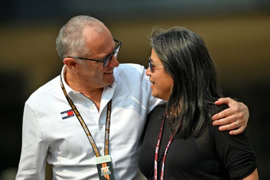 Stefano Domenicali (ITA) Formula One President and CEO (Left).
06.12.2025. Formula 1 World Championship, Rd 24, Abu Dhabi Grand Prix, Yas Marina Circuit, Abu Dhabi, Qualifying Day.
- www.xpbimages.com, EMail: requests@xpbimages.com © Copyright: Price	/ XPB Images
