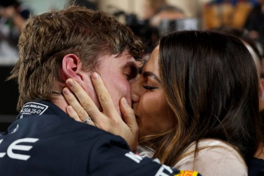 Max Verstappen (NLD) Red Bull Racing celebrates his pole position in qualifying parc ferme with girlfriend Kelly Piquet (BRA).
06.12.2025. Formula 1 World Championship, Rd 24, Abu Dhabi Grand Prix, Yas Marina Circuit, Abu Dhabi, Qualifying Day.
- www.xpbimages.com, EMail: requests@xpbimages.com © Copyright: Coates / XPB Images