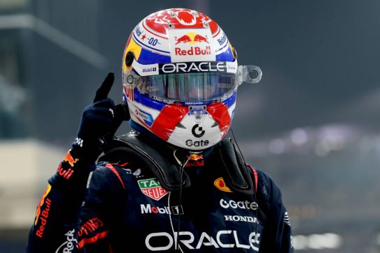 Max Verstappen (NLD) Red Bull Racing celebrates his pole position in qualifying parc ferme.
06.12.2025. Formula 1 World Championship, Rd 24, Abu Dhabi Grand Prix, Yas Marina Circuit, Abu Dhabi, Qualifying Day.
- www.xpbimages.com, EMail: requests@xpbimages.com © Copyright: Coates / XPB Images
