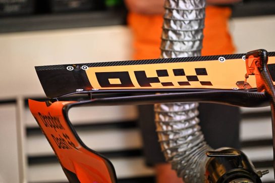 McLaren MCL39 rear wing.
09.12.2025. Formula 1 Testing, Yas Marina Circuit, Abu Dhabi, Tuesday.
- www.xpbimages.com, EMail: requests@xpbimages.com © Copyright: Price / XPB Images