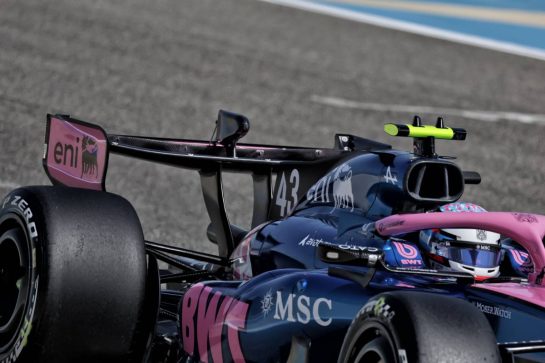 Franco Colapinto (ARG) Alpine F1 Team A526 - rear wing.
11.02.2026. Formula 1 Testing, Bahrain Test One, Sakhir, Bahrain, Day One.
- www.xpbimages.com, EMail: requests@xpbimages.com © Copyright: Moy / XPB Images