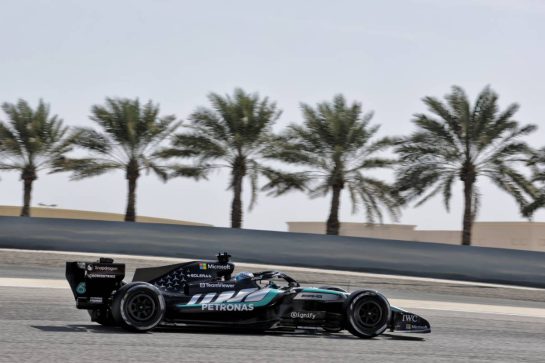 George Russell (GBR) Mercedes AMG Formula One Team W17.
11.02.2026. Formula 1 Testing, Bahrain Test One, Sakhir, Bahrain, Day One.
- www.xpbimages.com, EMail: requests@xpbimages.com © Copyright: Moy / XPB Images
