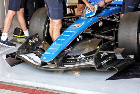 Williams F1 Team FW48 front wing.
12.02.2026. Formula 1 Testing, Bahrain Test One, Sakhir, Bahrain, Day Two.
- www.xpbimages.com, EMail: requests@xpbimages.com © Copyright: Batchelor / XPB Images