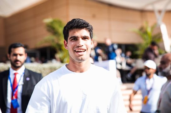 Carlos Alcaraz (ESP) Tennis Player.
12.02.2026. Formula 1 Testing, Bahrain Test One, Sakhir, Bahrain, Day Two.
- www.xpbimages.com, EMail: requests@xpbimages.com © Copyright: Bearne / XPB Images