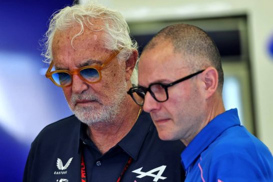 Flavio Briatore (ITA) Alpine F1 Team Executive Advisor with David Sanchez (FRA) Alpine F1 Team Executive Technical Director.
13.02.2026. Formula 1 Testing, Bahrain Test One, Sakhir, Bahrain, Day Three.
- www.xpbimages.com, EMail: requests@xpbimages.com © Copyright: Batchelor / XPB Images