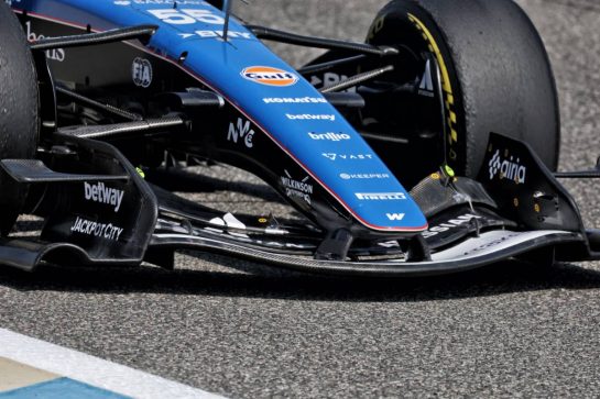 Carlos Sainz (ESP) Williams F1 Team FW48 - front wing.
13.02.2026. Formula 1 Testing, Bahrain Test One, Sakhir, Bahrain, Day Three.
- www.xpbimages.com, EMail: requests@xpbimages.com © Copyright: Moy / XPB Images