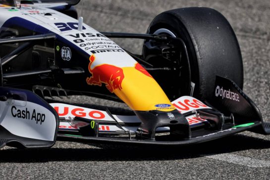 Liam Lawson (NZL) Racing Bulls Formula One Team VCARB 03 - front wing.
13.02.2026. Formula 1 Testing, Bahrain Test One, Sakhir, Bahrain, Day Three.
- www.xpbimages.com, EMail: requests@xpbimages.com © Copyright: Moy / XPB Images
