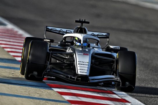 Sergio Perez (MEX) Cadillac Formula 1 Team Car.
13.02.2026. Formula 1 Testing, Bahrain Test One, Sakhir, Bahrain, Day Three.
- www.xpbimages.com, EMail: requests@xpbimages.com © Copyright: Price	/ XPB Images