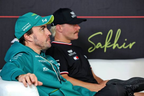 Fernando Alonso (ESP) Aston Martin F1 Team in the FIA Press Conference.
18.02.2026. Formula 1 Testing, Bahrain Test Two, Sakhir, Bahrain, Day One.
- www.xpbimages.com, EMail: requests@xpbimages.com © Copyright: Bearne / XPB Images