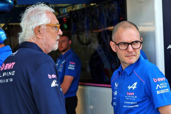 (L to R): Flavio Briatore (ITA) Alpine F1 Team Executive Advisor and David Sanchez (FRA) Alpine F1 Team Executive Technical Director.
20.02.2026. Formula 1 Testing, Bahrain Test Two, Sakhir, Bahrain, Day Three.
- www.xpbimages.com, EMail: requests@xpbimages.com © Copyright: Batchelor / XPB Images